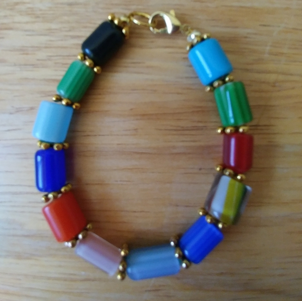 Handmade Glass Bead Bracelet